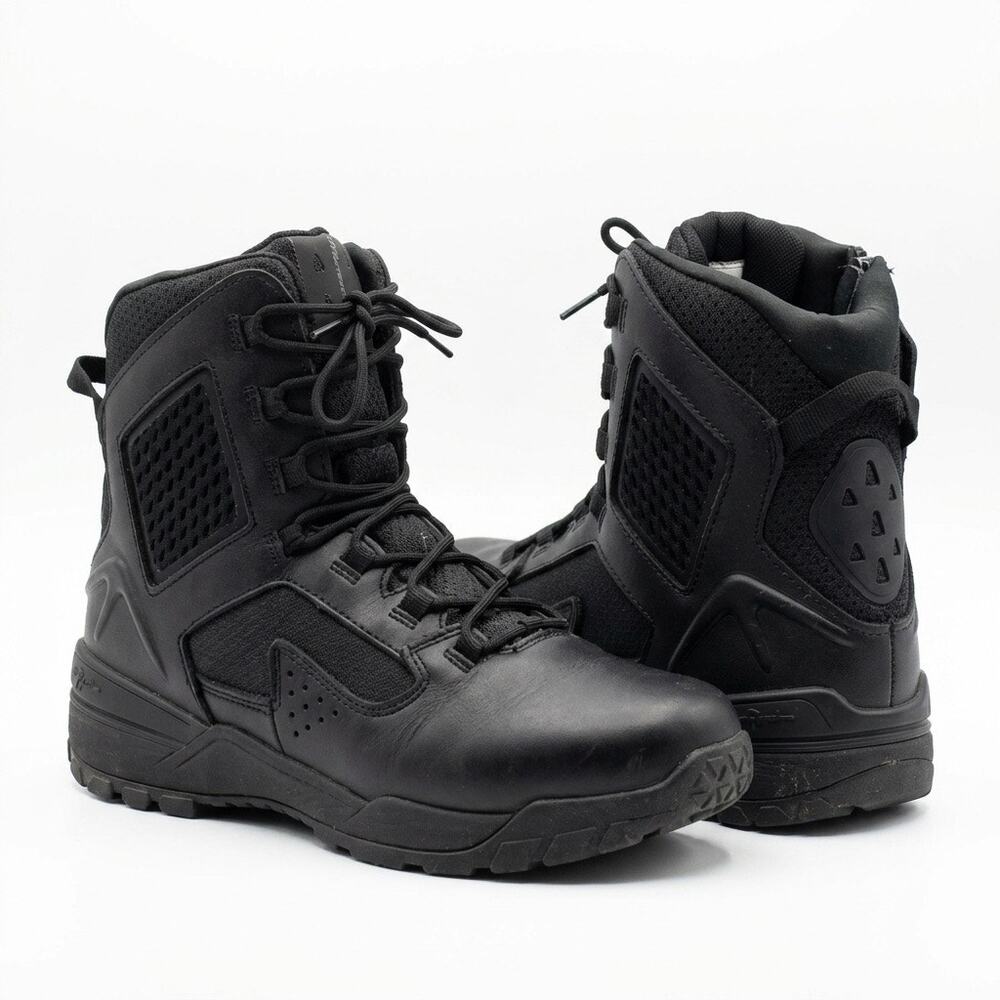 Belleville Tactical Research Leather Side Zip Tactical Boot Black Mens 8